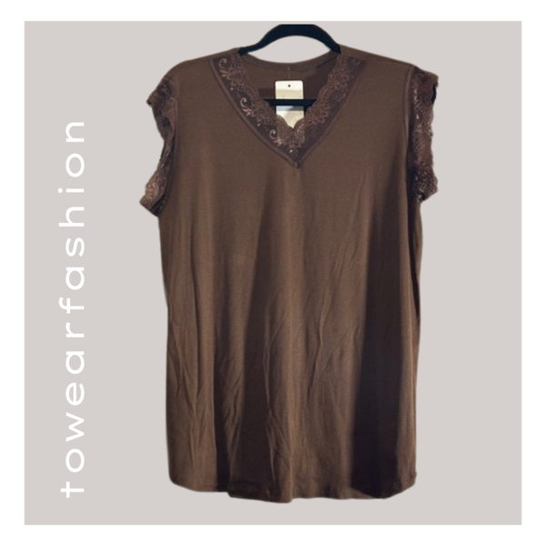 TOP LACEY ✦ CHOCO