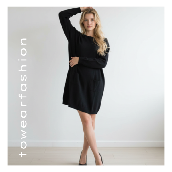 TUNIEK/JURK MINTE ✦ ZWART