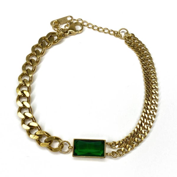 GREEN STONE BRACELET