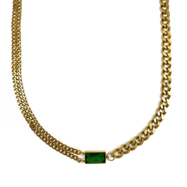 GREEN STONE NECKLACE