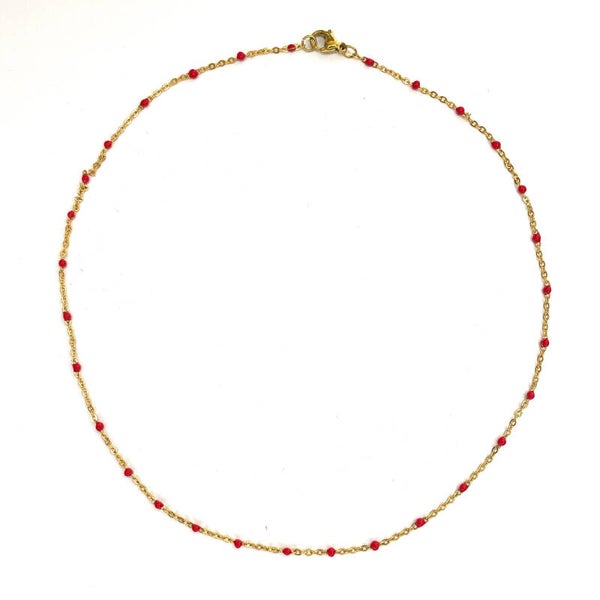 RED DOTS NECKLACE