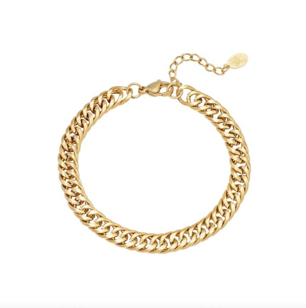 GOLDEN BIG CHAINED BRACELET