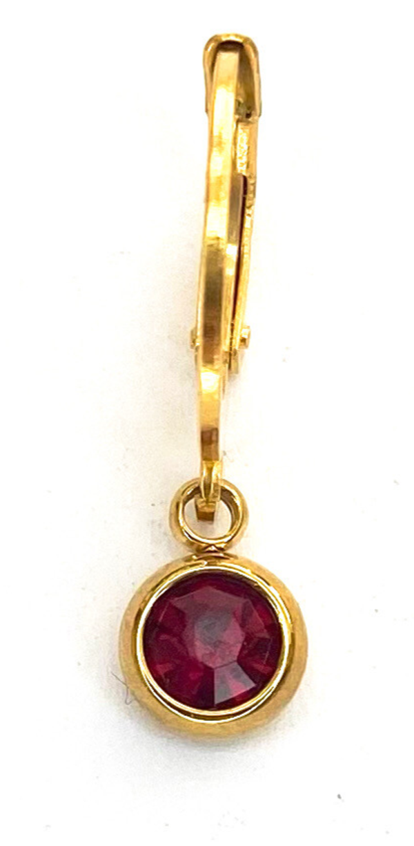 RED STONE EARRING