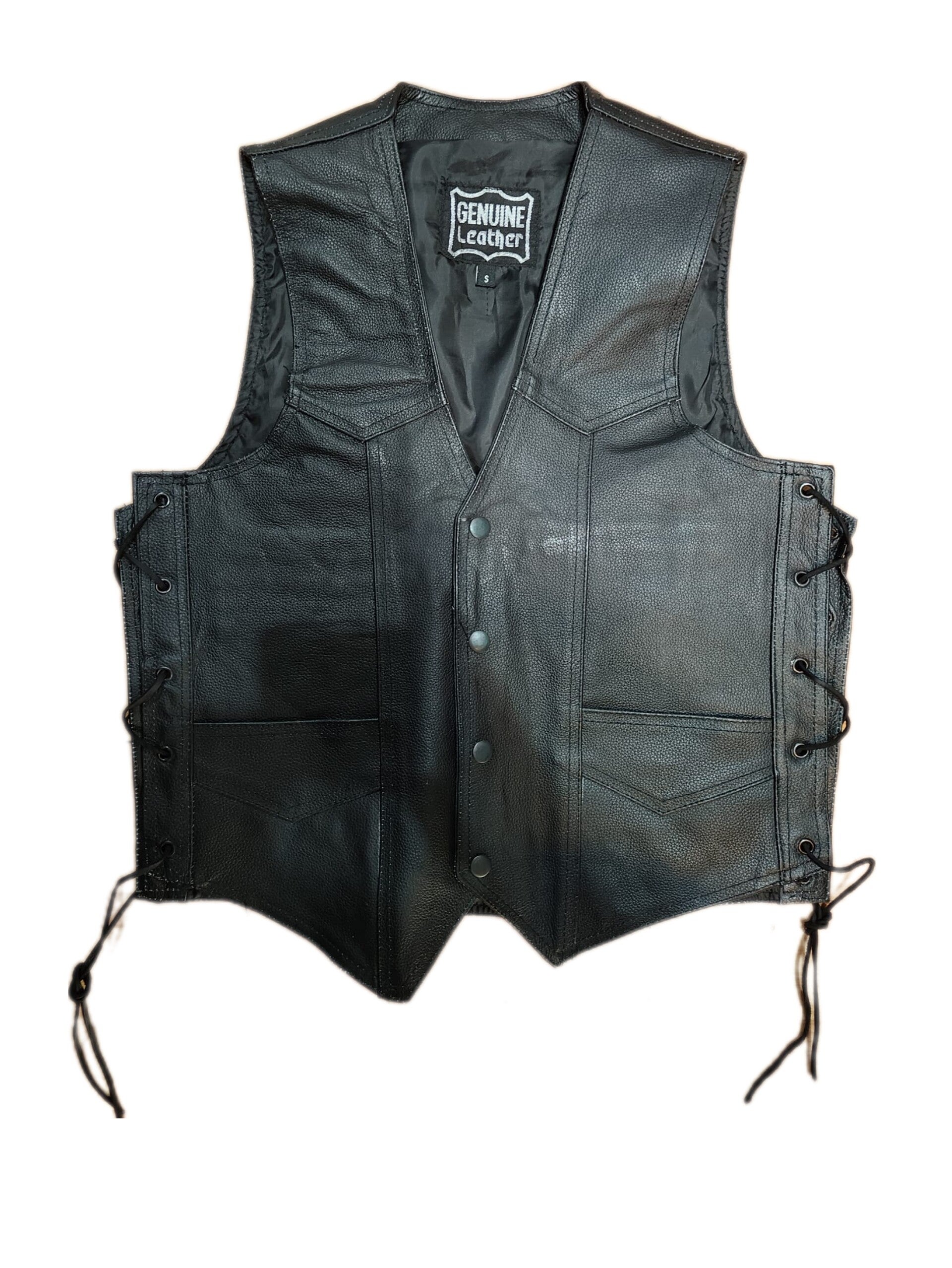 CHALECO DE HOMBRE LISO CON CORDONES