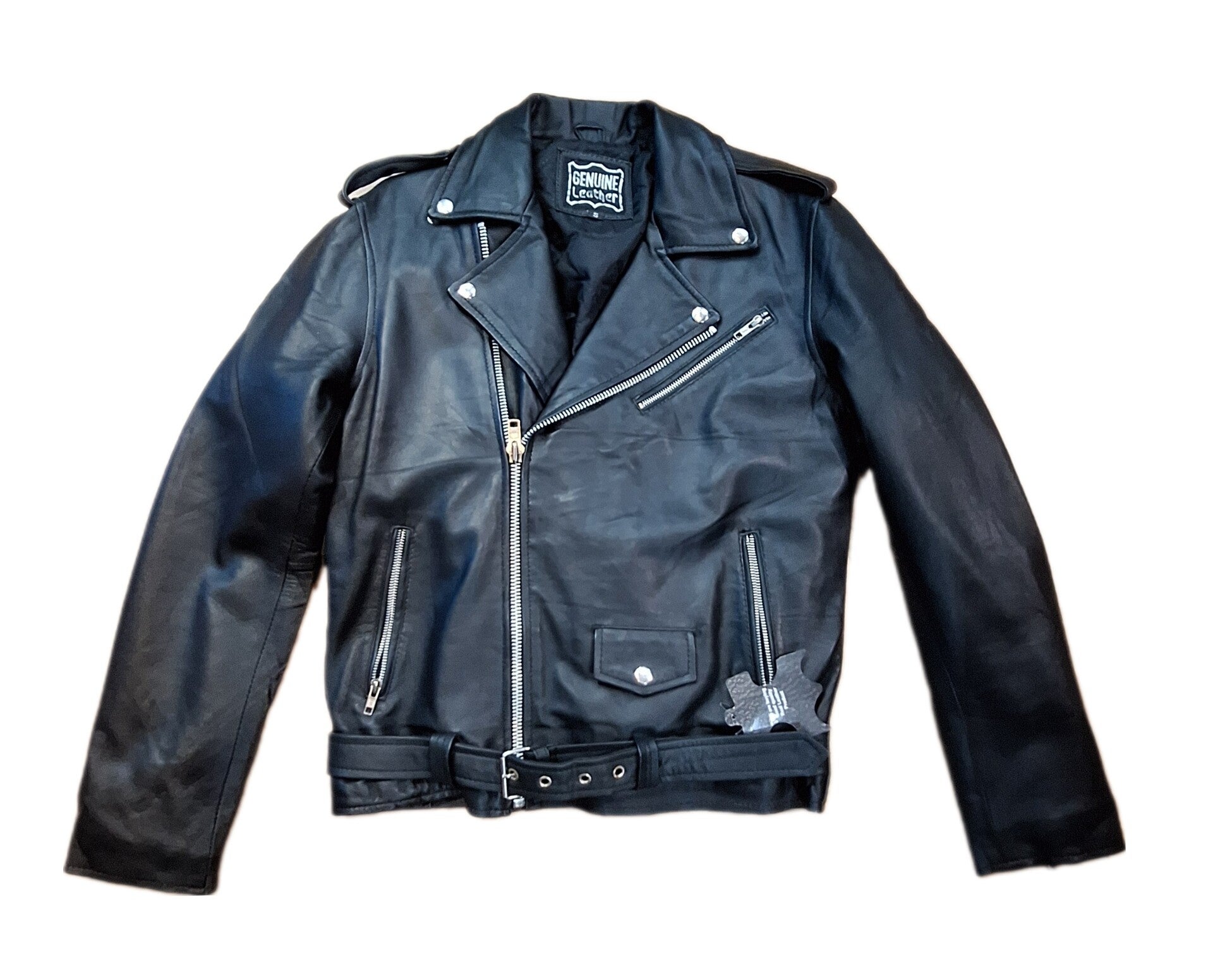 CHAQUETA DE CUERO CRUZADA CHICO