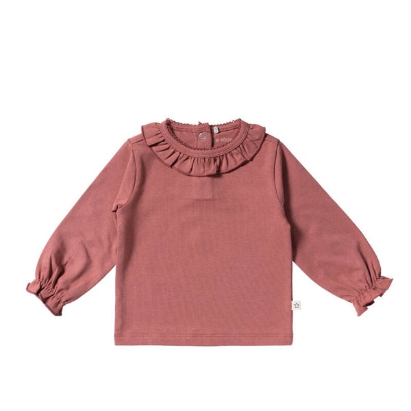 Solid | Ruffle Longsleeve | Withered Rose