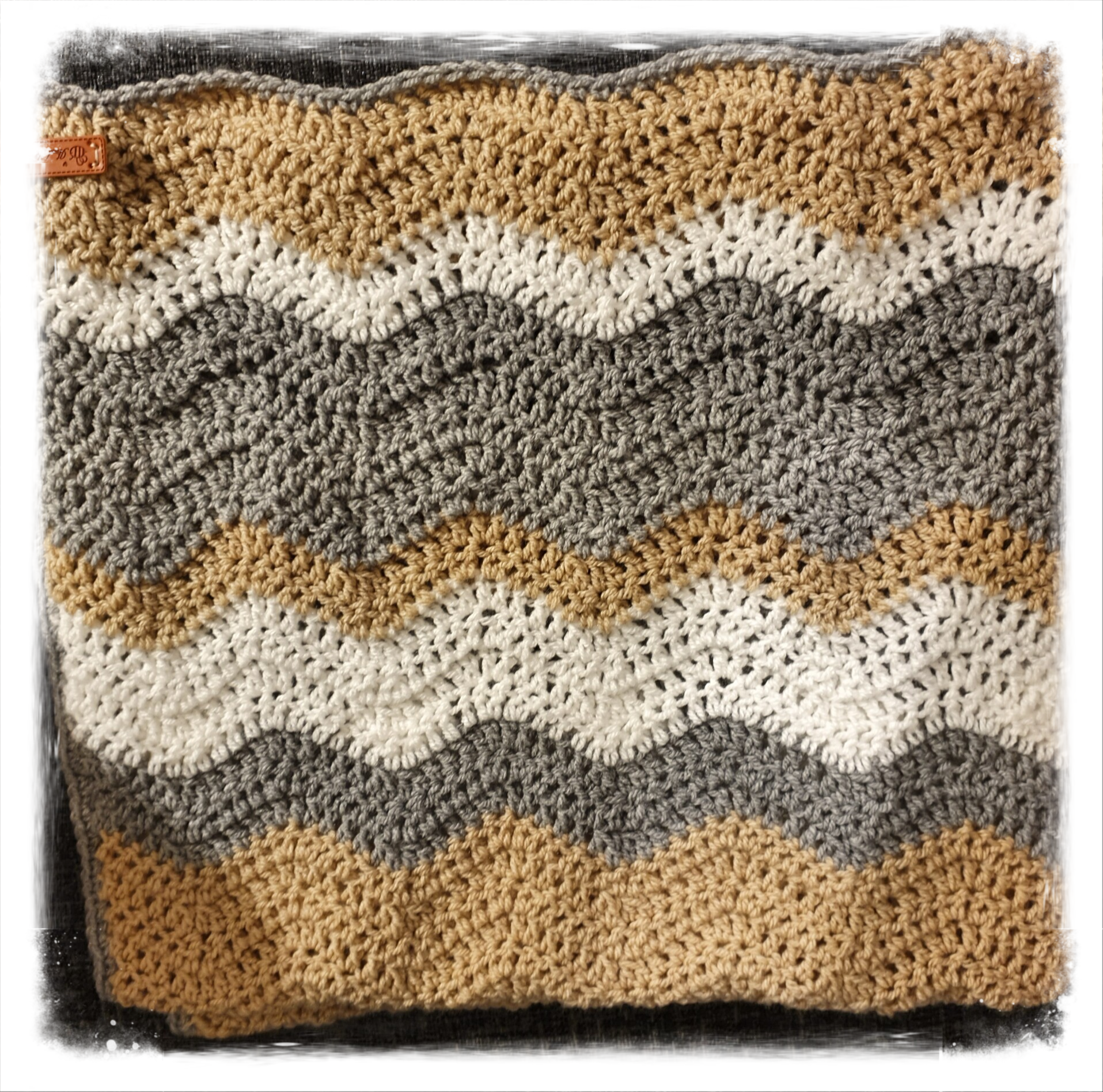 Striped wavy Baby blanker