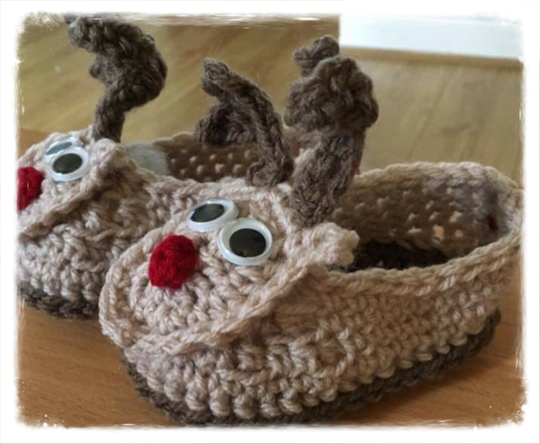 Festive Reindeer Slippers