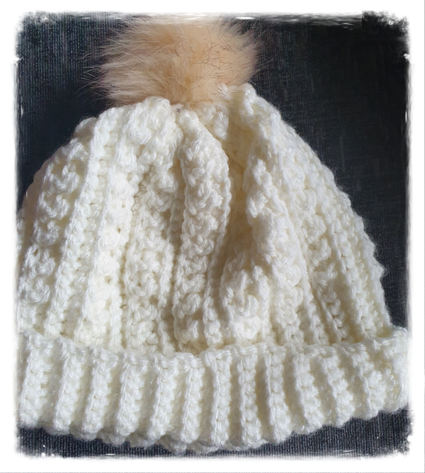 Cable stitch Bobble Hat