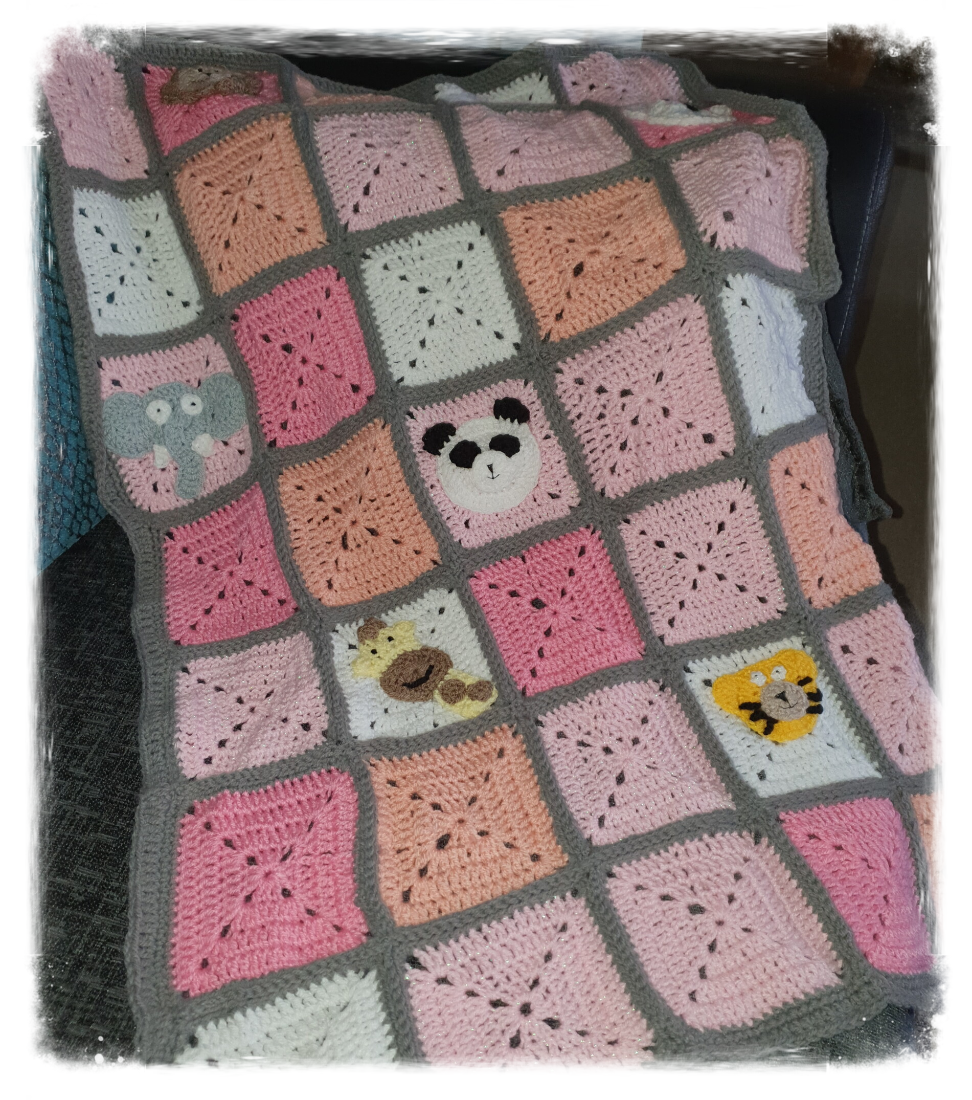 Zoo animal Themed Baby blanket