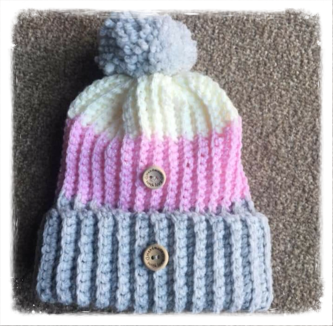 Striped Bobble Hat