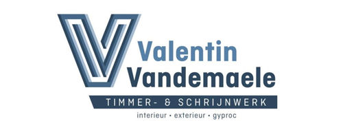 Logo van Valentin Vandemaele timmer-en schrijnwerk, partner van KdNS Heule