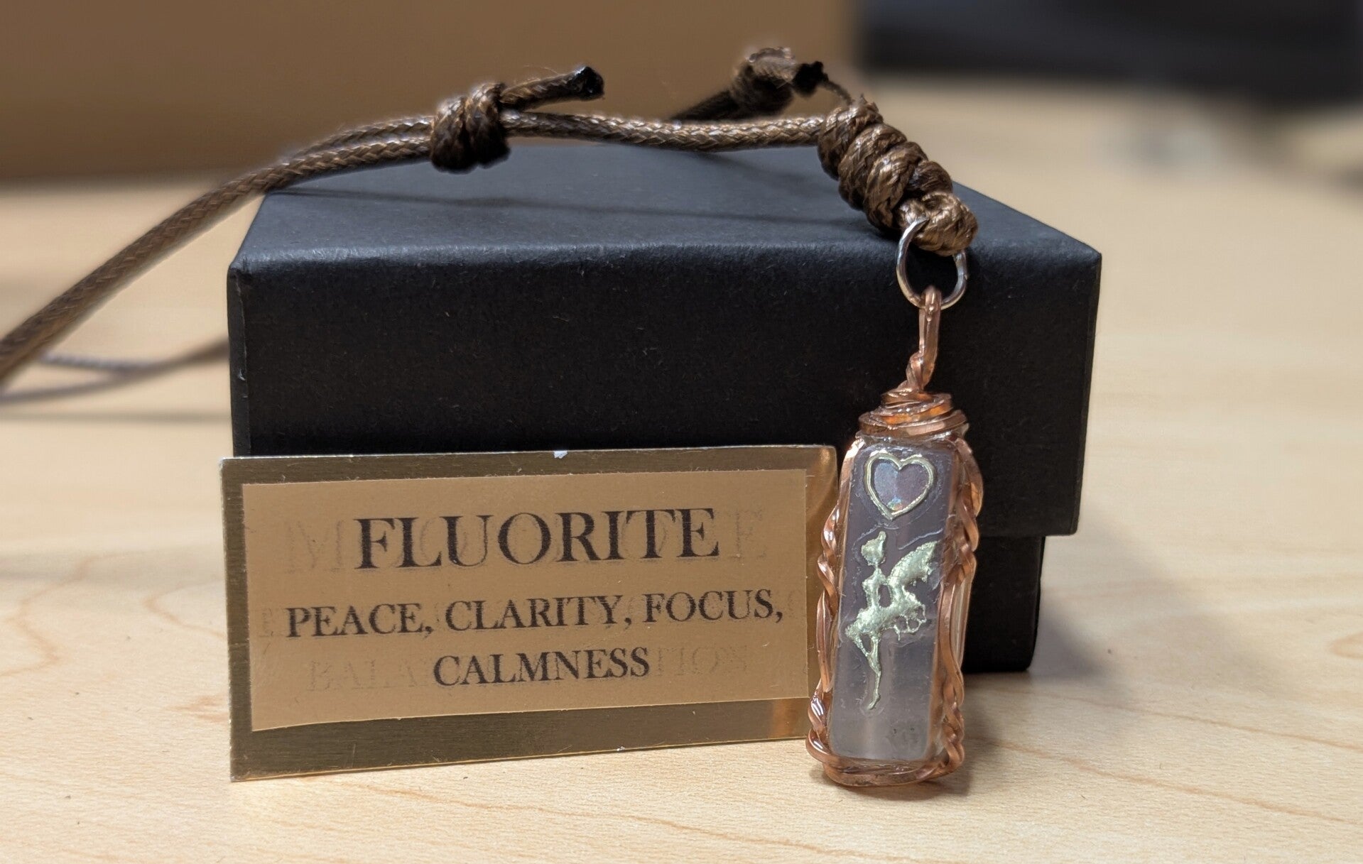 Reiki Infused Fluorite Fairy Crystal Necklace