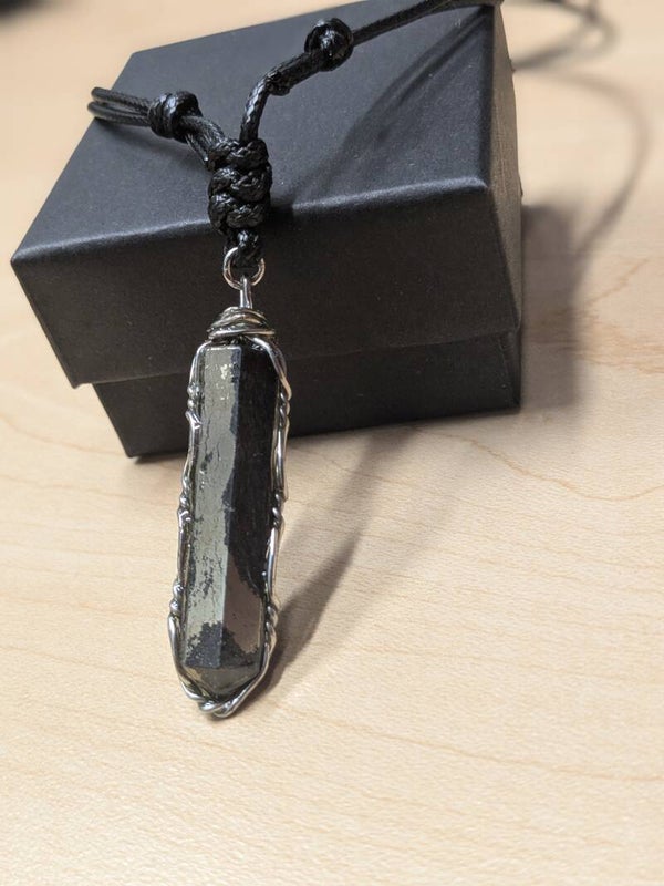 Handcrafted Pyrite Stone Necklace – Reiki Charged