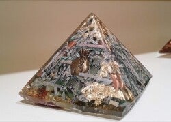 Handmade Jade Orgonite Pyramid – Reiki Infused Energy Generato