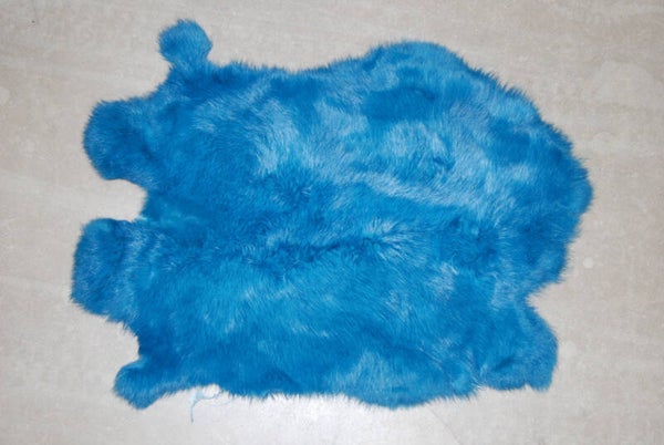 Konijnenhuiden of konijnenvachten groen/blauw pool