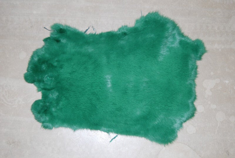 Konijnenhuid of konijnenvachten groen