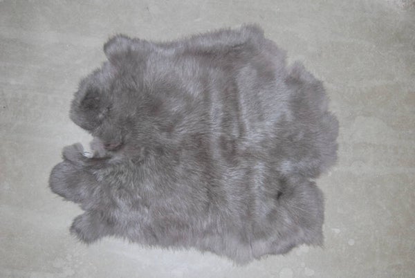 Konijnenvacht licht grijs.