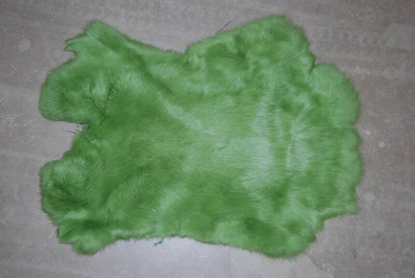 Konijnenhuiden of konijnenvachten lente groen.