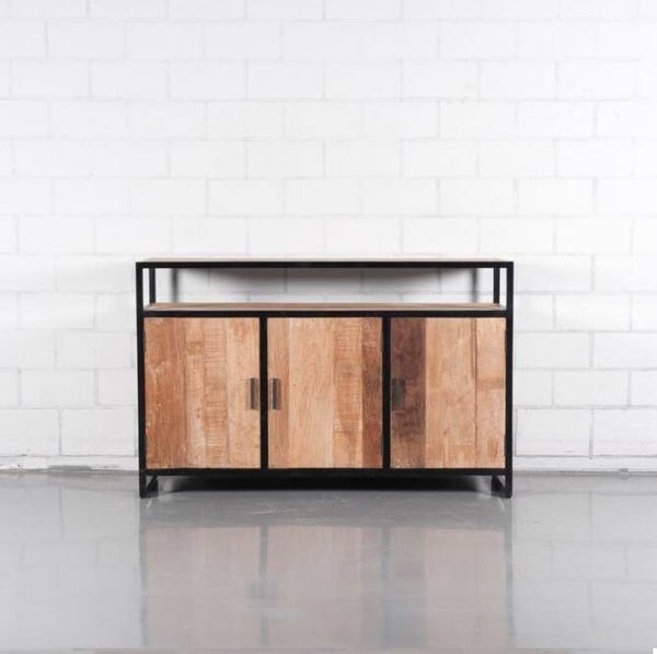 Dressoir Teak/Metaal 135 x 40 x 85 'Marco'