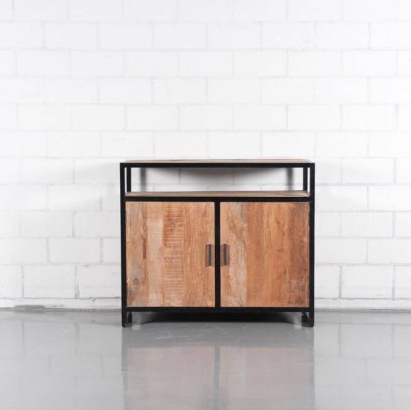 Dressoir Teak/metaal 110 x 40 x 85 'Marco'