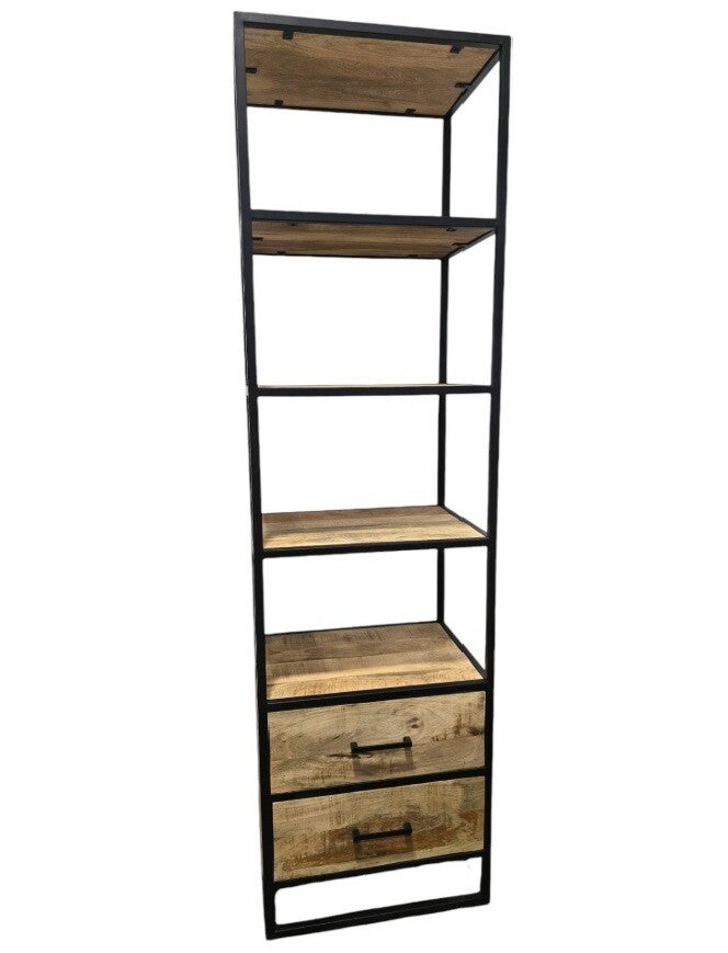 Opbergkast Teak/Metaal 55 x 40 x 200