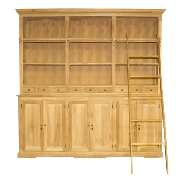 Bibliotheek wandkast met 9 schuiven