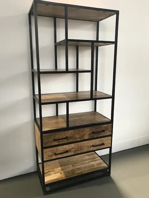Opbergkast Mango/Metaal 85 x 40 x 193