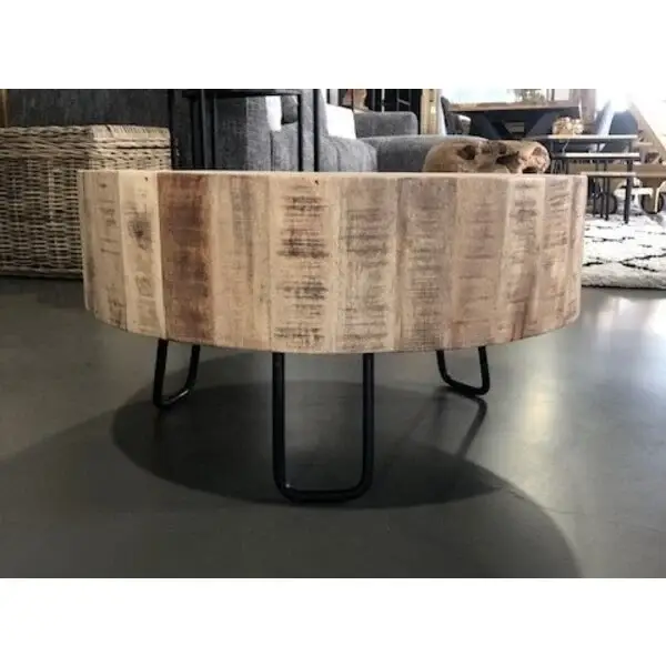 Salontafel in mangohout Ø 60 x 32