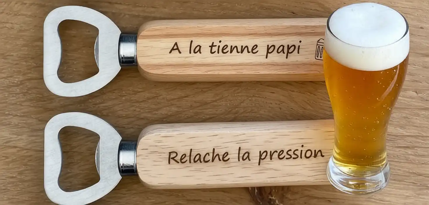 Décapsuleur bois  100% personnalisé