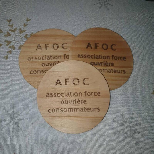 sous verre en bois personnalisé