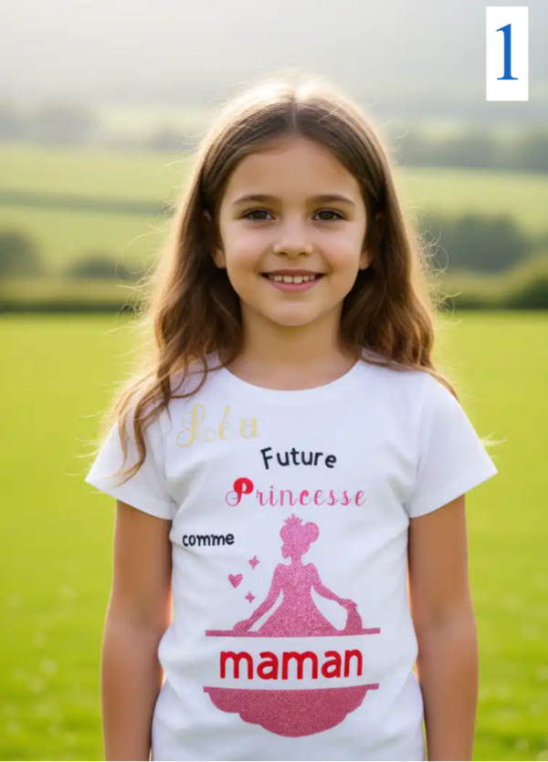 t-shirt à personnalisé fille