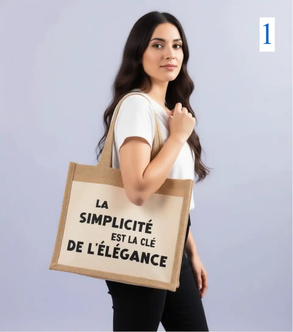 Sac en toile de jute 2 tailles disponible