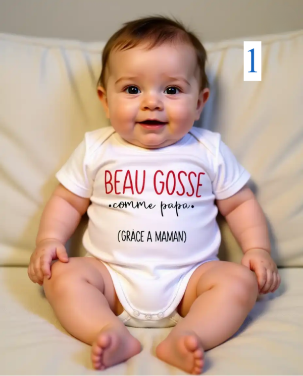 body manche courte ou longue 100 % personnalisable