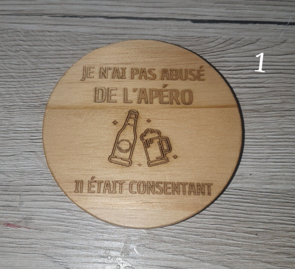 Sous verre personnalisé