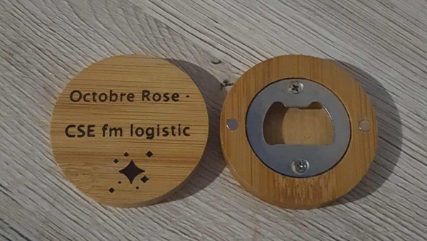 ouvre bouteille rond alimenté personnalisé