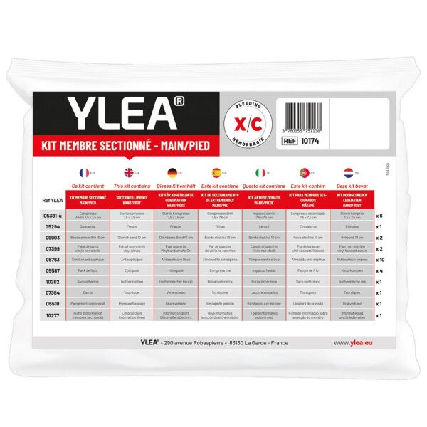 Kit d urgence YLEA pour membre sectionné Main / Pied