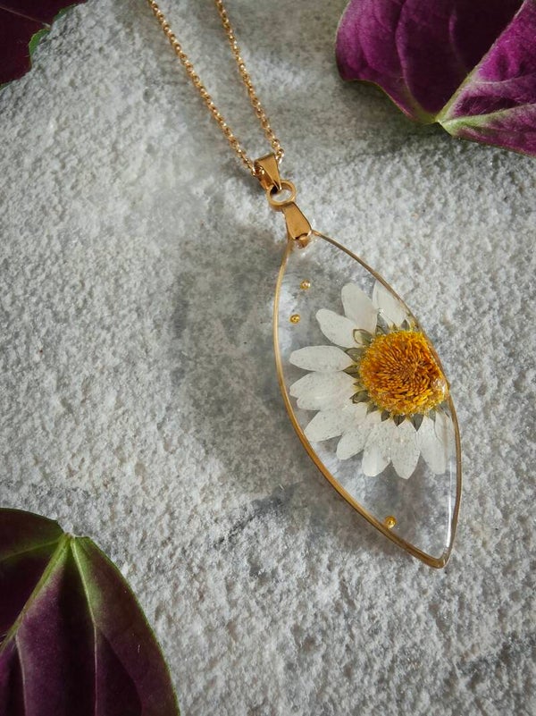 ⁕ Collier Pâquerette - Acier inoxydable Doré