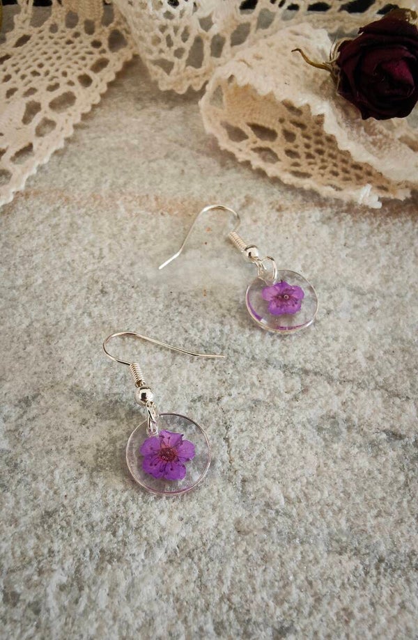 დ Boucle d'oreille Tutti frutti - Coloris Violet