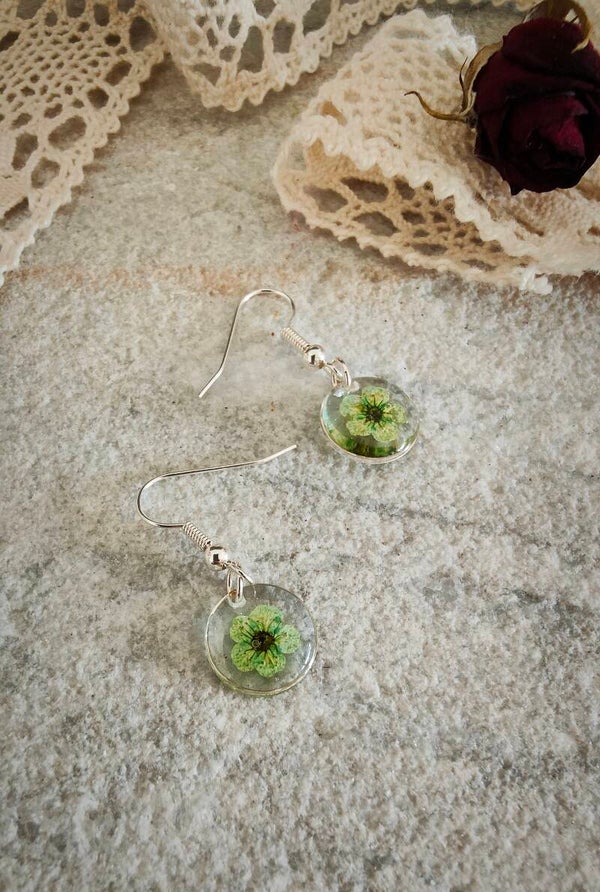 დ Boucle d'oreille Tutti frutti - Coloris Vert