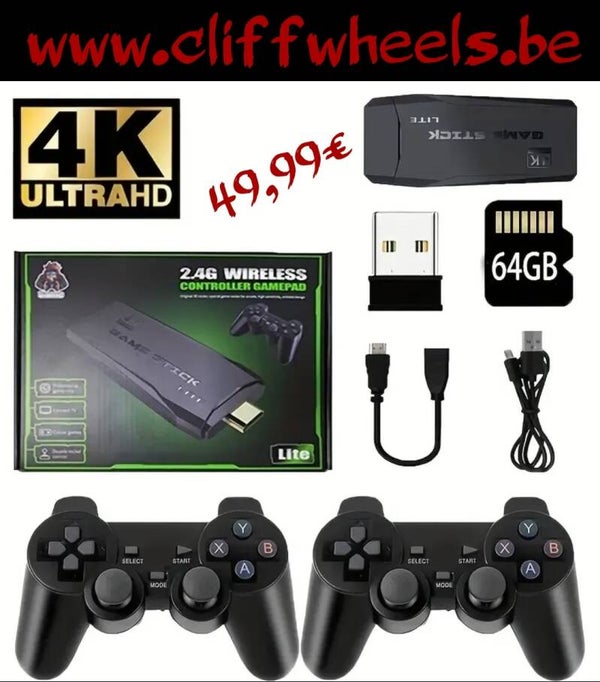 +10.000 retrogames op 1 HDMI stick ! Met 2 remotes
