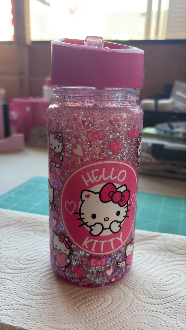 10oz Glitter SnowGlobe Children Water Bottle