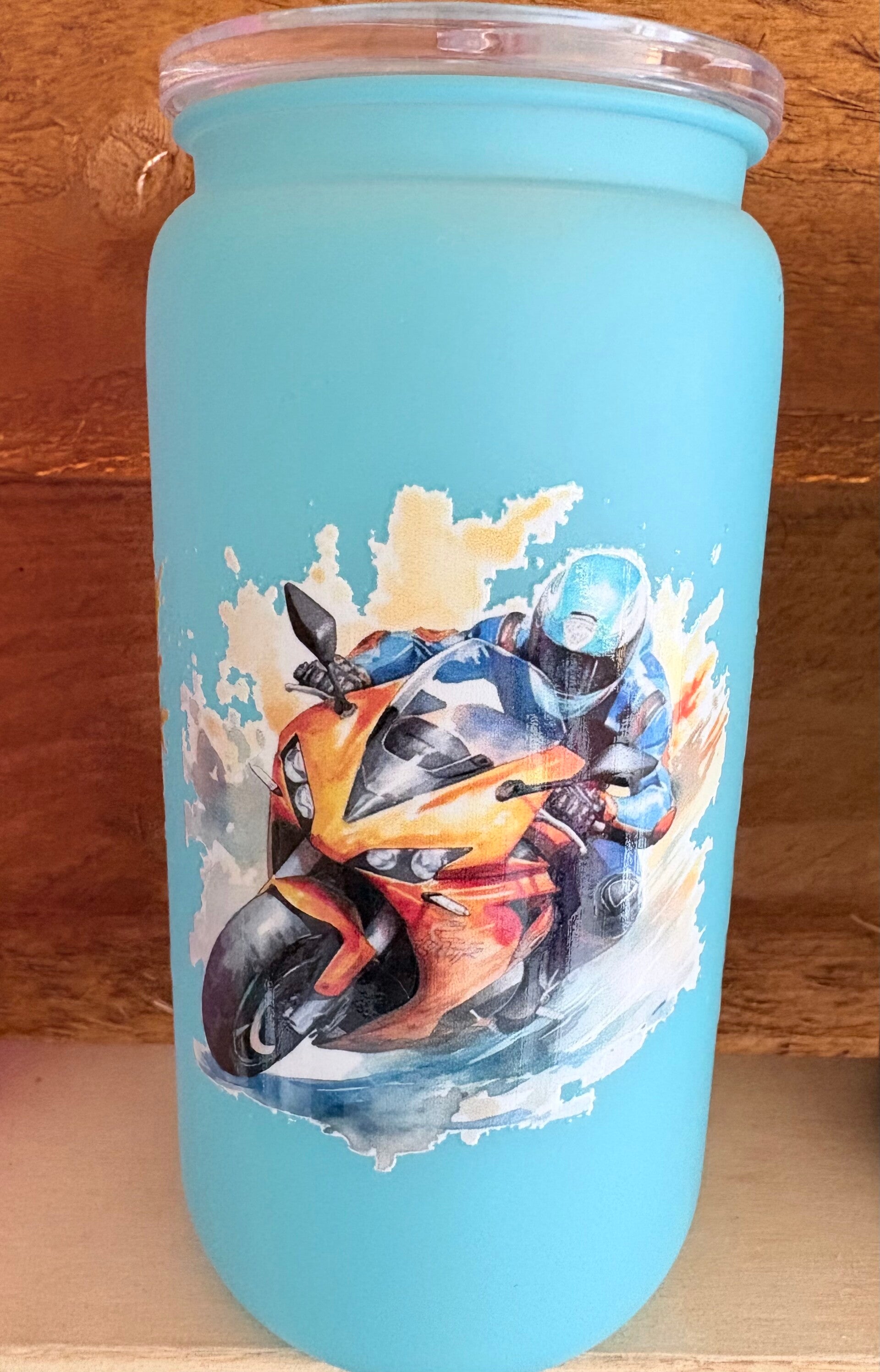 Bike - 16oz Blue Acrylic Tumbler