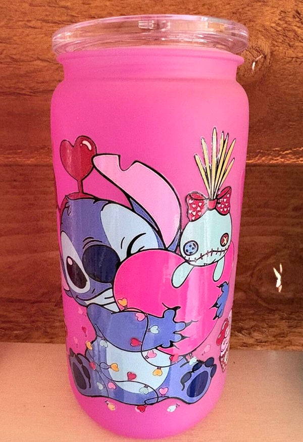 Stitch - 16oz Pink Acrylic Tumbler