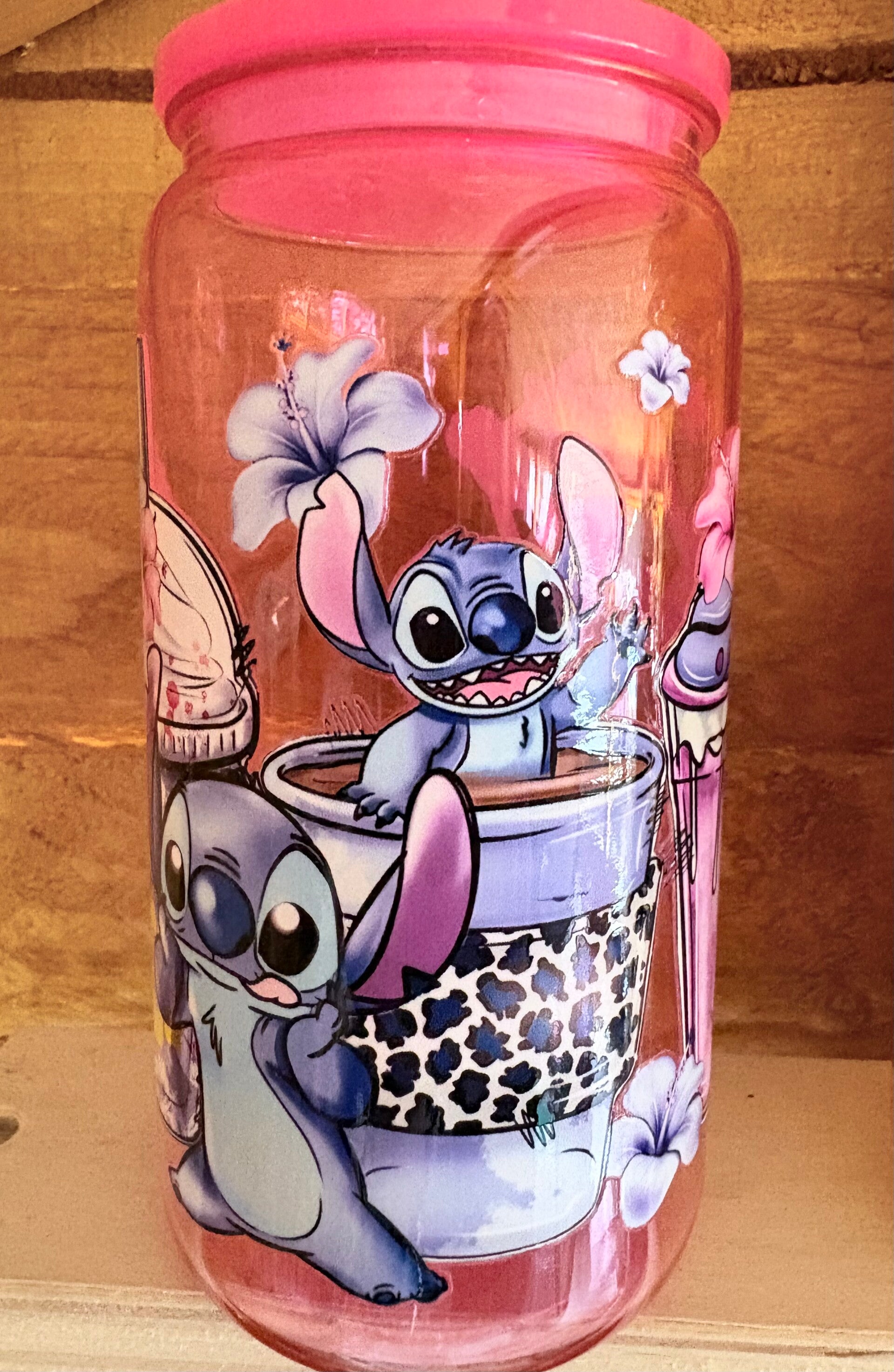 Stitch 16oz Glass Tumbler