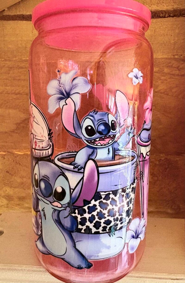 Stitch 16oz Glass Tumbler