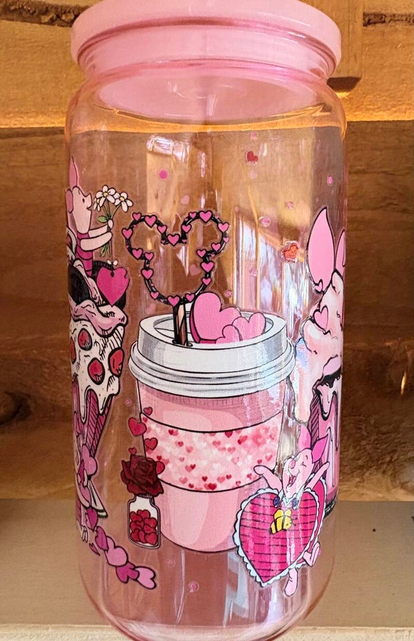 16oz Glass Tumbler - Piglet