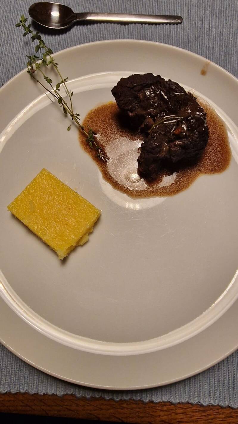 guanciale con polenta