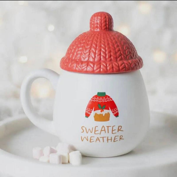 Mug “Sweater Weather” avec couvercle bonnet