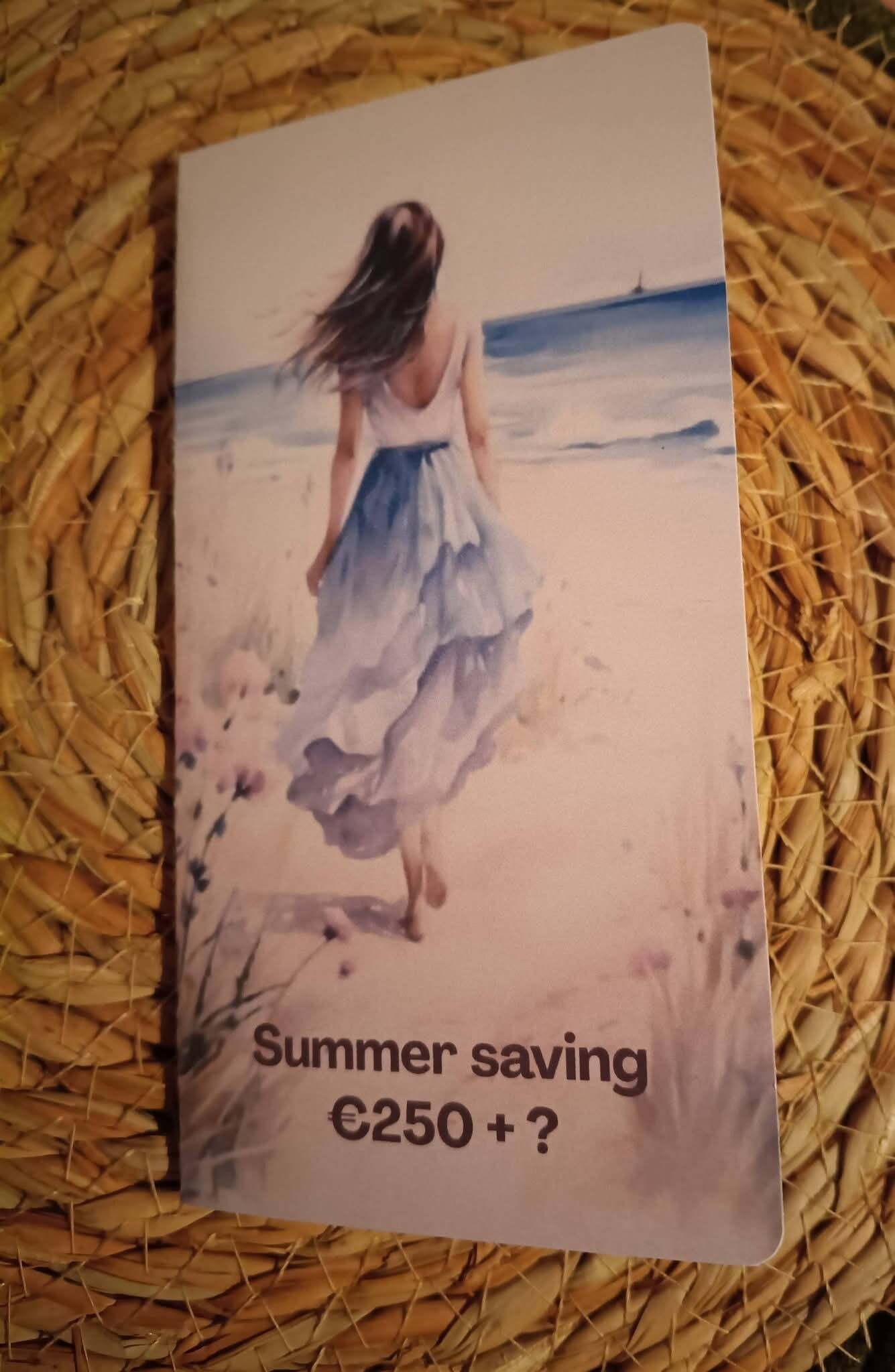 Klapkaart summer saving